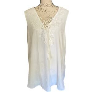 Bloomchic Lace Up Tassel Front Tank Top Size 18/20 NEW